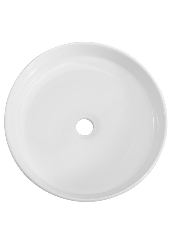Накладная раковина Cezares 40 глянцевая белая, круглая, фаянс