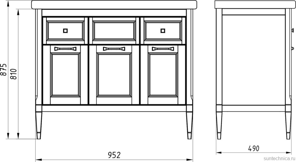 Мебель для ванной комнаты ASB-Woodline Гранда 105