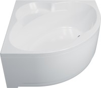 Акриловая ванна Triton Троя 150x150 см, угловая, левая, пристенная, белая, четверть круга, с каркасом, с сиденьем