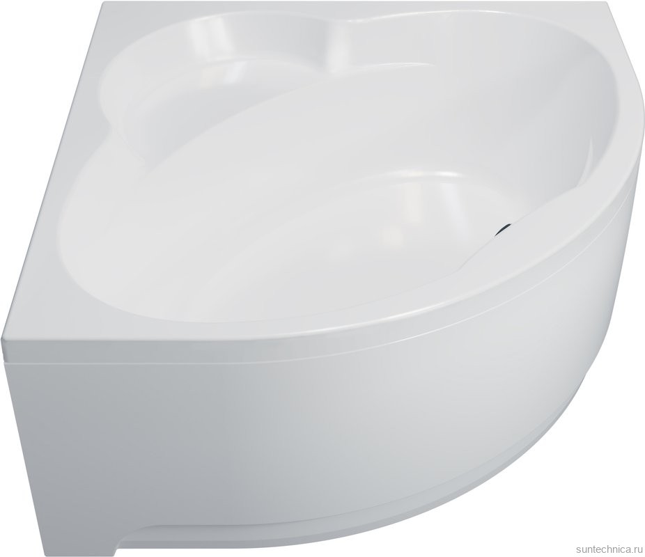 Акриловая ванна Triton Троя 150x150 см, угловая, левая, пристенная, белая, четверть круга, с каркасом, с сиденьем