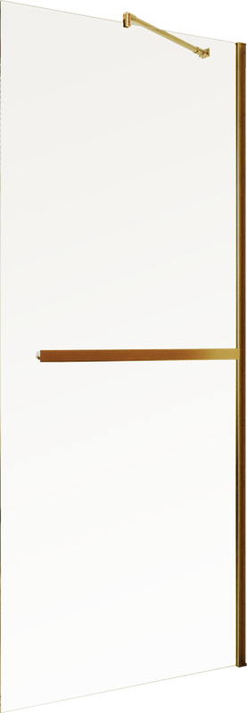 Душевая перегородка Maybahglass MGD-708-3ш 109 см, профиль золото, стекло прозрачное
