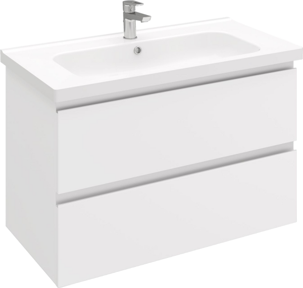 Тумба с раковиной Laparet Electra 90 подвесная, белый глянец