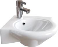 Раковина подвесная DIWO Псков 0100 48 белая, круглая, угловая, фаянс