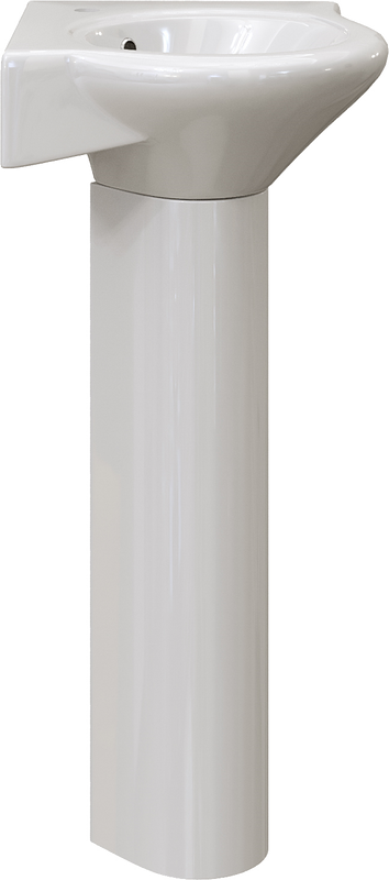 Раковина подвесная DIWO Псков 0100 48 белая, круглая, угловая, фаянс