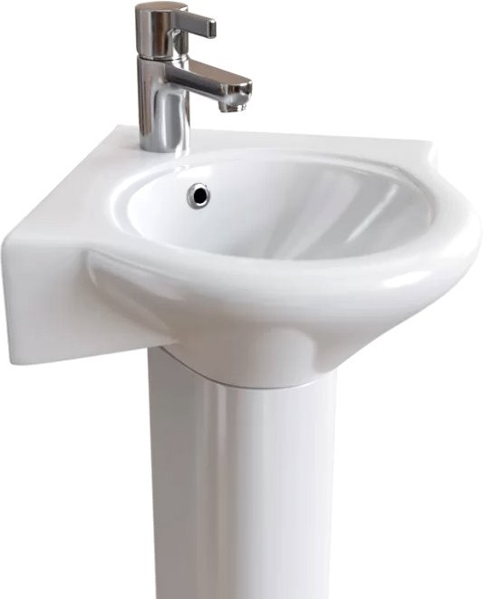 Раковина подвесная DIWO Псков 0100 48 белая, круглая, угловая, фаянс