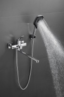 Смеситель с длинным изливом для ванны BELZ B618 B22618 хром