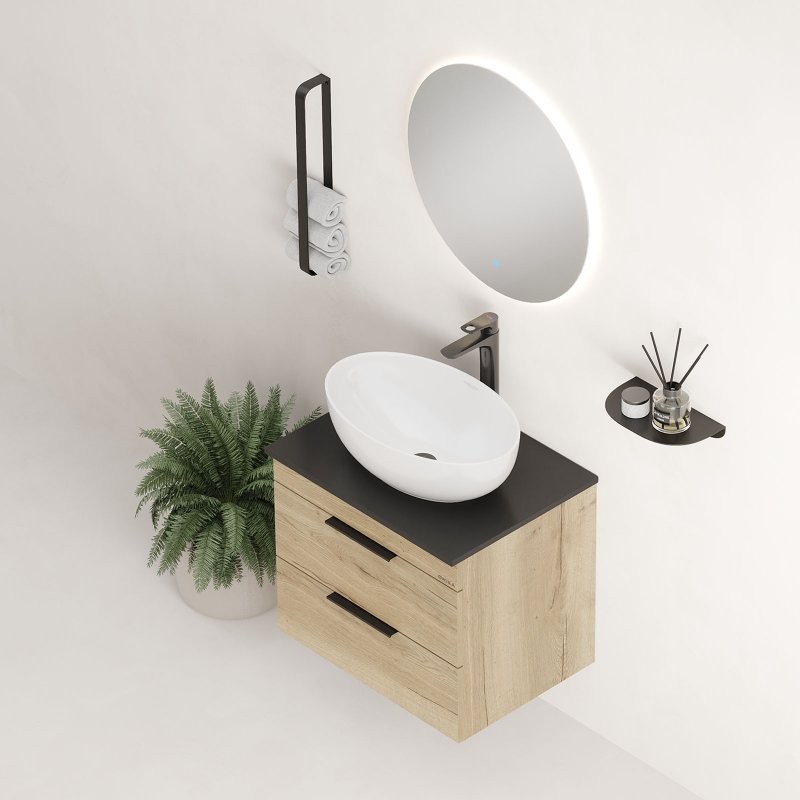 Мебель для ванной комнаты Onika Легран 60 подвесная, дуб галифакс