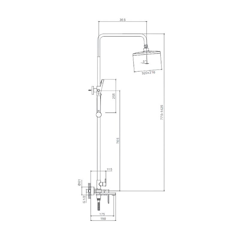 Душевая стойка Splenka S06 S06.24 хром