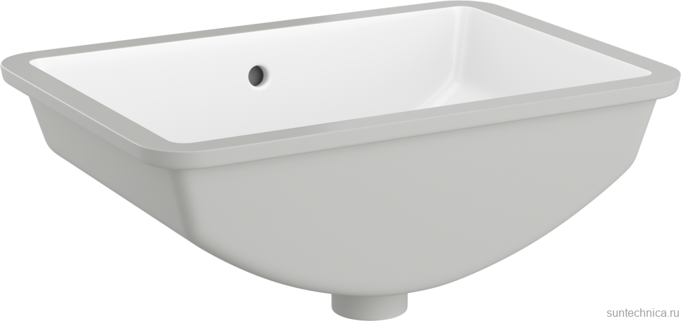 Раковина встраиваемая снизу STWORKI Копенгаген S42410WH 52 глянцевая белая, прямоугольная