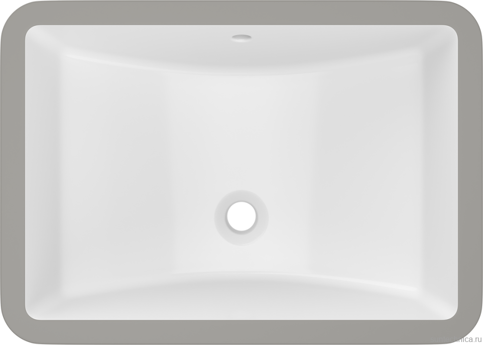 Раковина встраиваемая снизу STWORKI Копенгаген S42410WH 52 глянцевая белая, прямоугольная