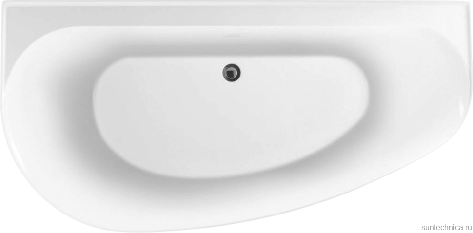 Акриловая ванна Allen Brau Priority 5 R 160x80 см, правая, пристенная, белая, асимметричная, на ножках, с экраном, со сливом-переливом
