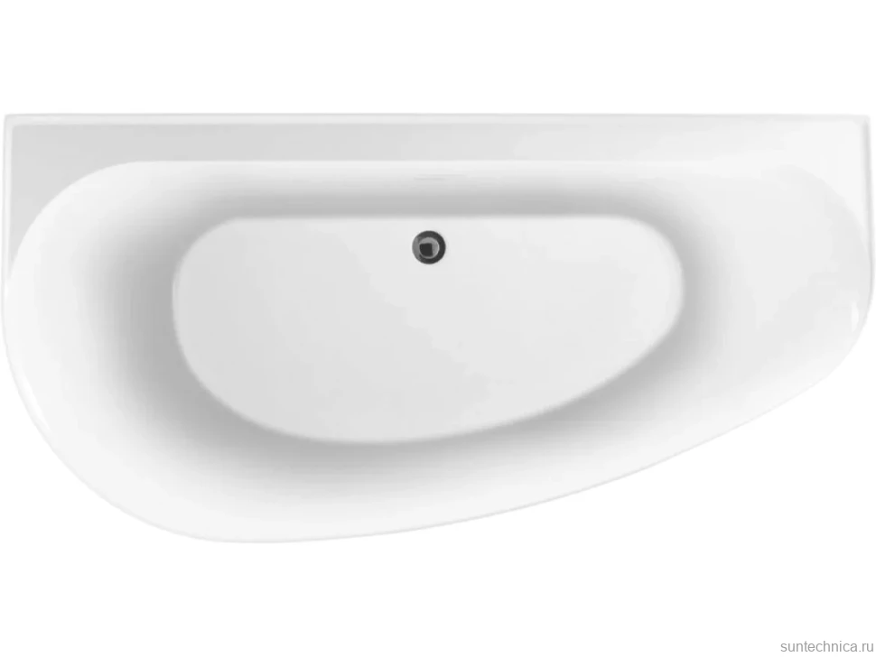 Акриловая ванна Allen Brau Priority 5 R 160x80 см, правая, пристенная, белая, асимметричная, на ножках, с экраном, со сливом-переливом