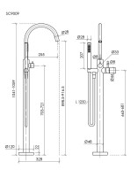 Смеситель для ванны напольный Sancos Etna, хром, SC9009CH Смеситель для ванны напольный Sancos Etna, хром, SC9009CH