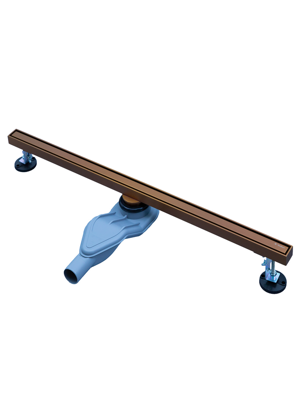 Душевой трап (лоток) AltroBagno Supremo AltroBagnoSupremo071236BC 80 см, решетка матовая медь, с сифоном, под плитку