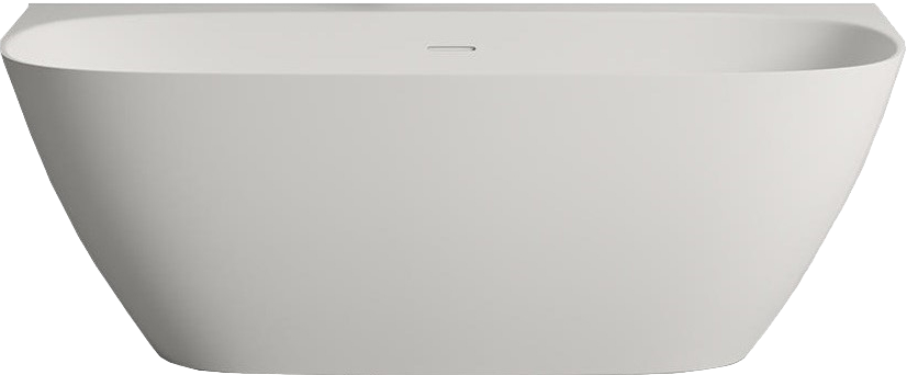 Ванна из искусственного камня Salini Sofia Wall S-Sense 180x85 см, пристенная, белая, со сливом-переливом, с донным клапаном