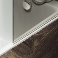 Шторка на ванну Maybahglass MGV-784-5 70x140, профиль матовый хром, стекло матовая бронза