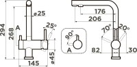 Комплект Мойка Omoikiri Akegata 51 черная + Смеситель Nagano P-BL черный