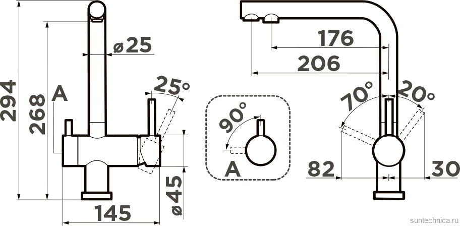 Комплект Мойка Omoikiri Akegata 51 черная + Смеситель Nagano P-BL черный