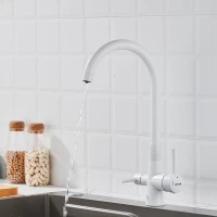 Смеситель для кухни с подключением фильтра Shevanik S428C, белый Смеситель для кухни с подключением фильтра Shevanik S428C, белый