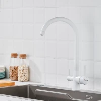 Смеситель для кухни с подключением фильтра Shevanik S428C, белый Смеситель для кухни с подключением фильтра Shevanik S428C, белый