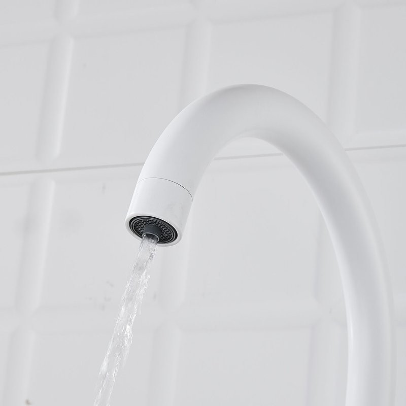 Смеситель для кухни с подключением фильтра Shevanik S428C, белый