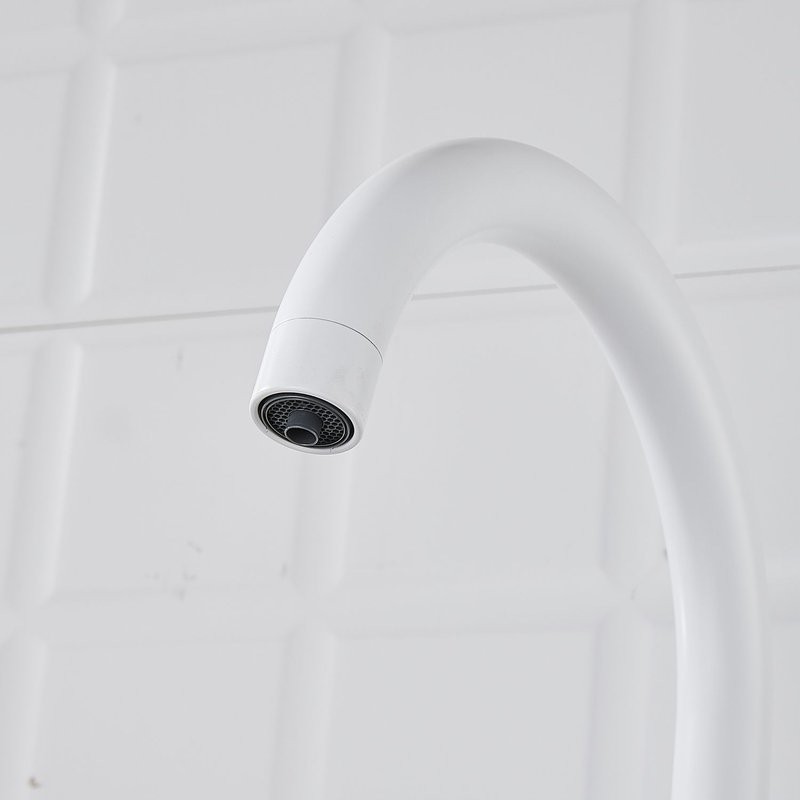 Смеситель для кухни с подключением фильтра Shevanik S428C, белый