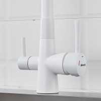 Смеситель для кухни с подключением фильтра Shevanik S428C, белый Смеситель для кухни с подключением фильтра Shevanik S428C, белый