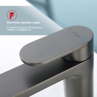 Смеситель для раковины Raglo R50.10.09, графит Смеситель для раковины Raglo R50.10.09, графит