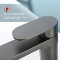 Смеситель для раковины Raglo R50.10.09, графит Смеситель для раковины Raglo R50.10.09, графит