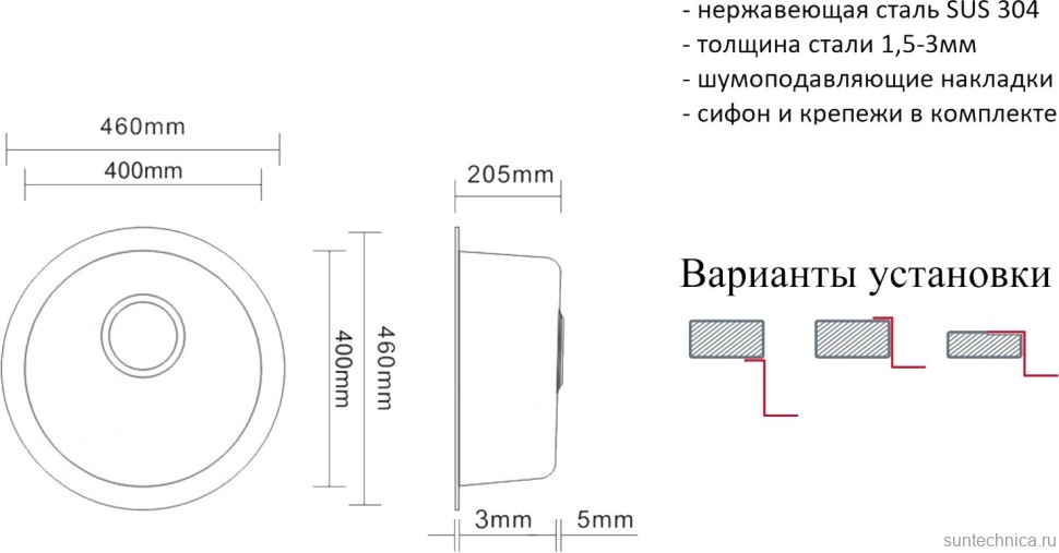 Мойка кухонная Zorg Inox RX ZR-500