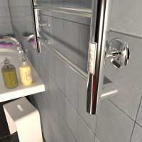 Полотенцесушитель электрический Тругор Аспект ПЭК СП1П 80x50, с полкой