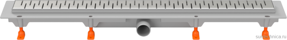 Душевой трап (лоток) MCH Chudej Medium CH650M 65 см, решетка хром, с сифоном