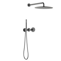 Душевой комплект Timo Saona SX-2359/18SM С ВНУТРЕННЕЙ ЧАСТЬЮ, с термостатом, черное золото