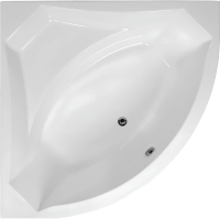 Акриловая ванна Vagnerplast Veronela Corner 140x140 см, угловая, пристенная, белая, четверть круга, с каркасом, с сиденьем