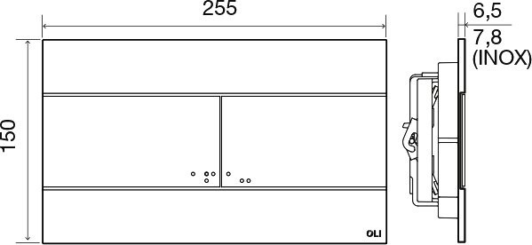 Комплект Унитаз подвесной Керамин Санти CDB00022946 безободковый, с микролифтом + Инсталляция OLI 80 ECO Sanitarblock mechanic 3 в 1 с кнопкой смыва