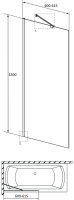 Шторка на ванну Radaway Idea Black PNJ II 60