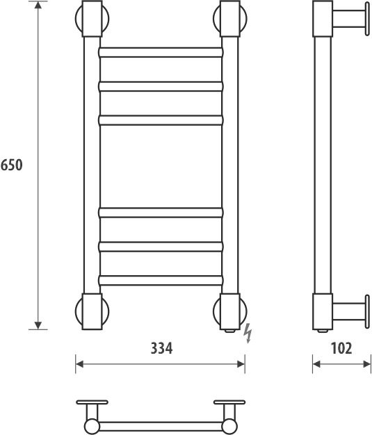 Полотенцесушитель электрический Energy Ergo2 P 65x30