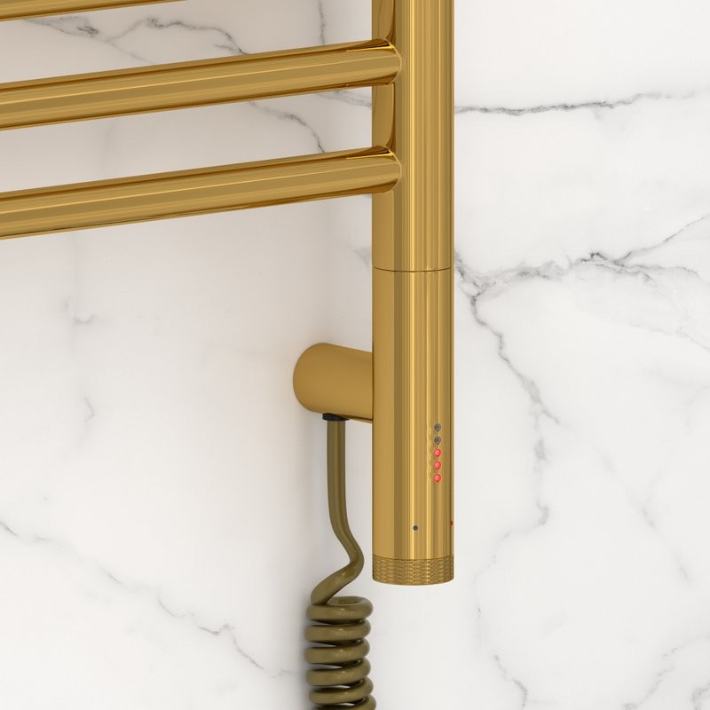 Полотенцесушитель электрический Сунержа Богема 3.1 03-6005-8050 90x55 см, подключение справа, золото, лесенка