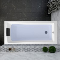 Акриловая ванна Lavinia Boho One 180x80 см, встраиваемая, белая, с каркасом, с подголовником