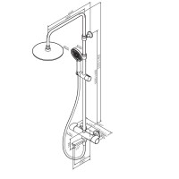 Душевая стойка AM.PM X-Joy F0785A599 золото