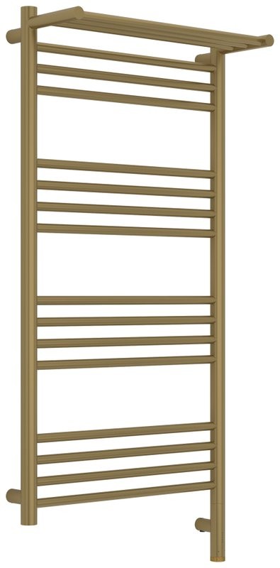 Полотенцесушитель электрический Сунержа Богема 3.1 32-6007-1050 110x55 см, подключение справа, золотой шелк, лесенка, с полкой