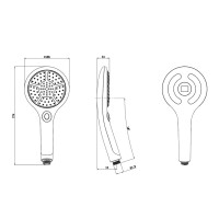 Душевая лейка Olive'S D173LED глянцевая хром