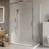 Душевой уголок BelBagno Luce AH-1-100/90-C-Cr профиль хром, стекло прозрачное