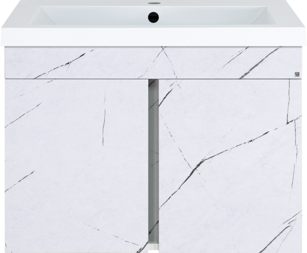 Тумба под раковину Misty Торос 75, белый мрамор