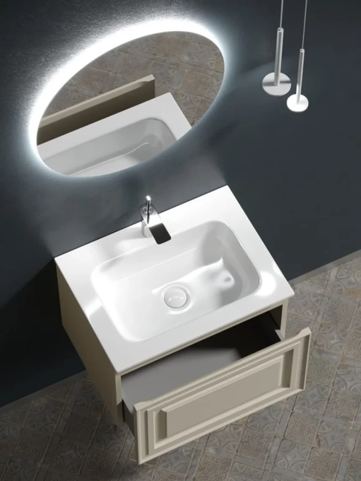 Тумба с раковиной Sancos Very 60 beige soft