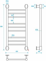 Полотенцесушитель электрический Energy Ergo2 P 80x40