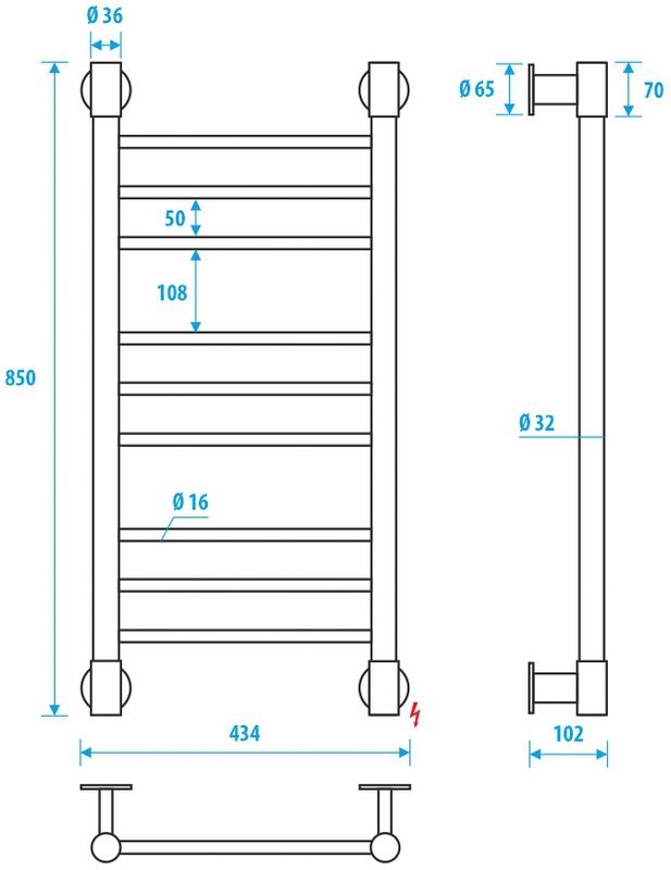 Полотенцесушитель электрический Energy Ergo2 P 80x40