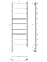 Полотенцесушитель электрический Сунержа Галант 3.1 30-6000-1240 130x45 см, подключение слева, матовый белый, лесенка