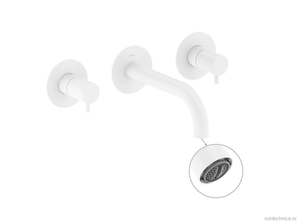 Смеситель для раковины Ravak Espirit ES 019.10WV.O1 С ВНУТРЕННЕЙ ЧАСТЬЮ, белый вельвет