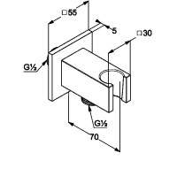 Шланговое подключение Kludi A-QA 65569N0-00 с держателем, брашированное золото Шланговое подключение Kludi A-QA 65569N0-00 с держателем, брашированное золото